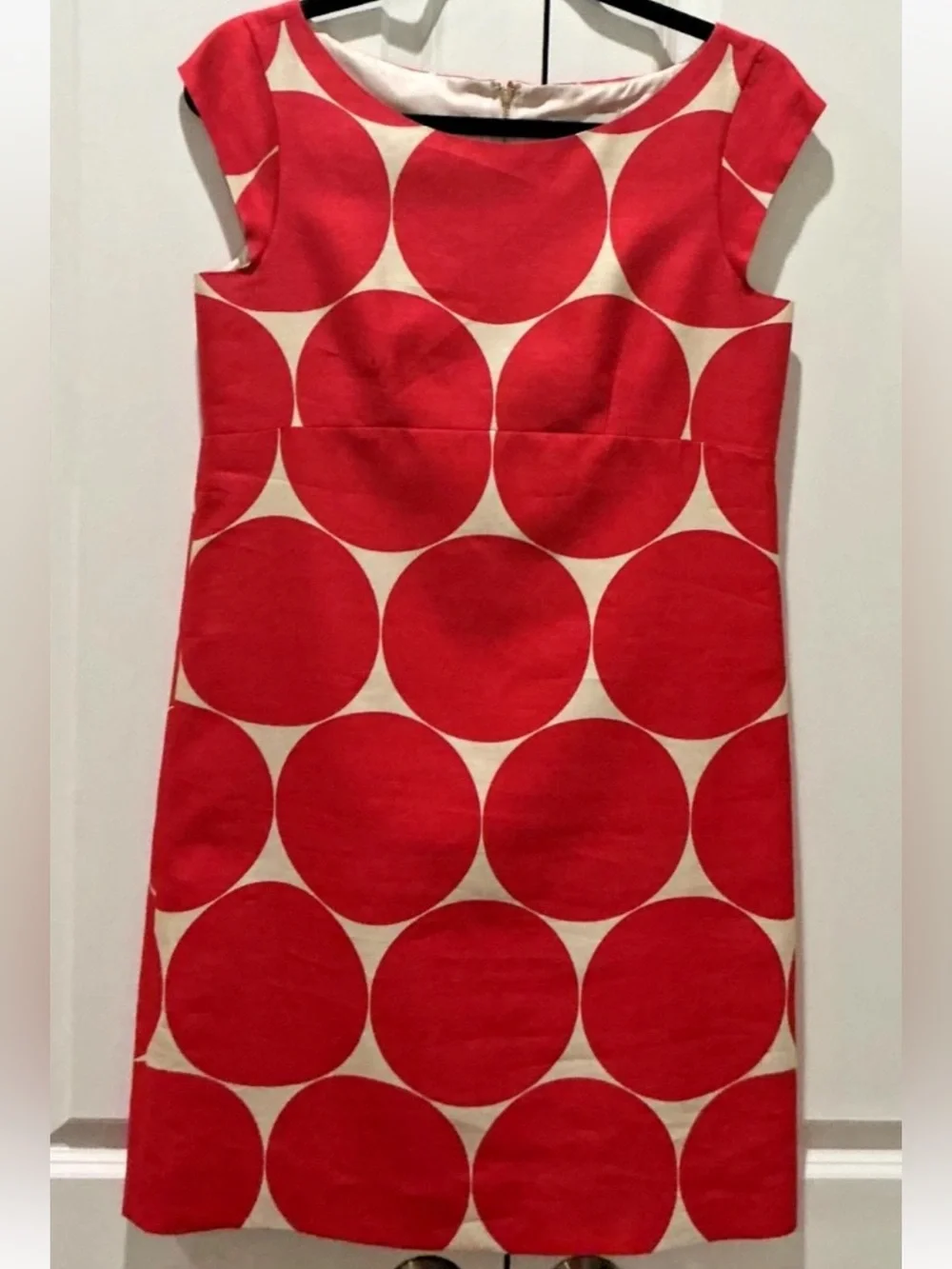 Kate Spade ♠️ Red and Cream Circle ⭕️ Pattern Dress